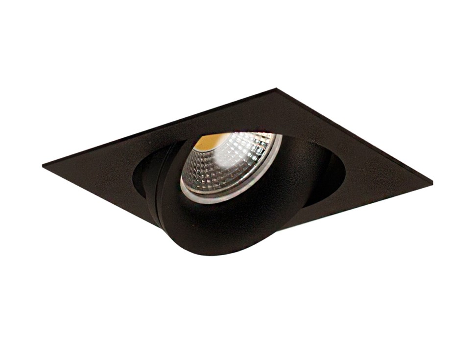 Встраиваемый светодиодный светильник с драйвером Черный квадрат 90*90*50, 7,5Вт, 1200Лм, Теплый свет Светозар