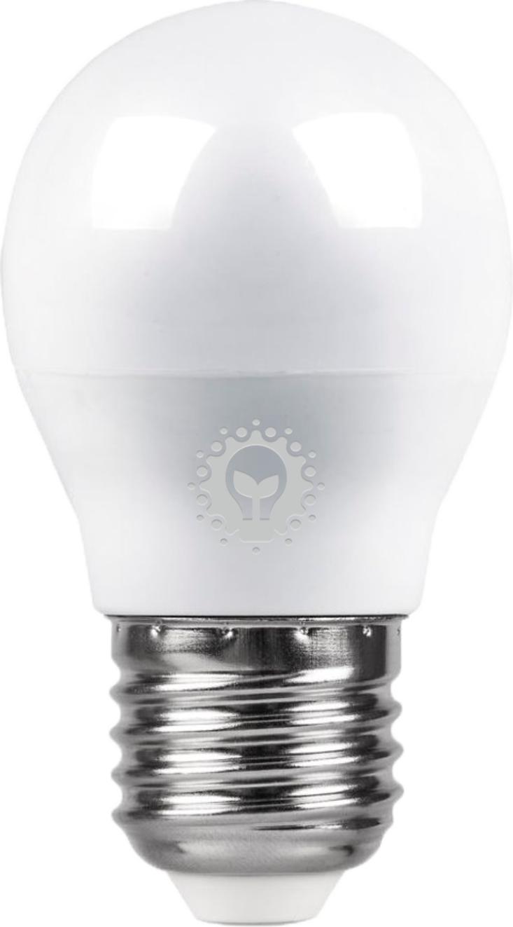 Лампа светодиодная ЭКО E27 шар 6Вт, Холодный свет Светозар